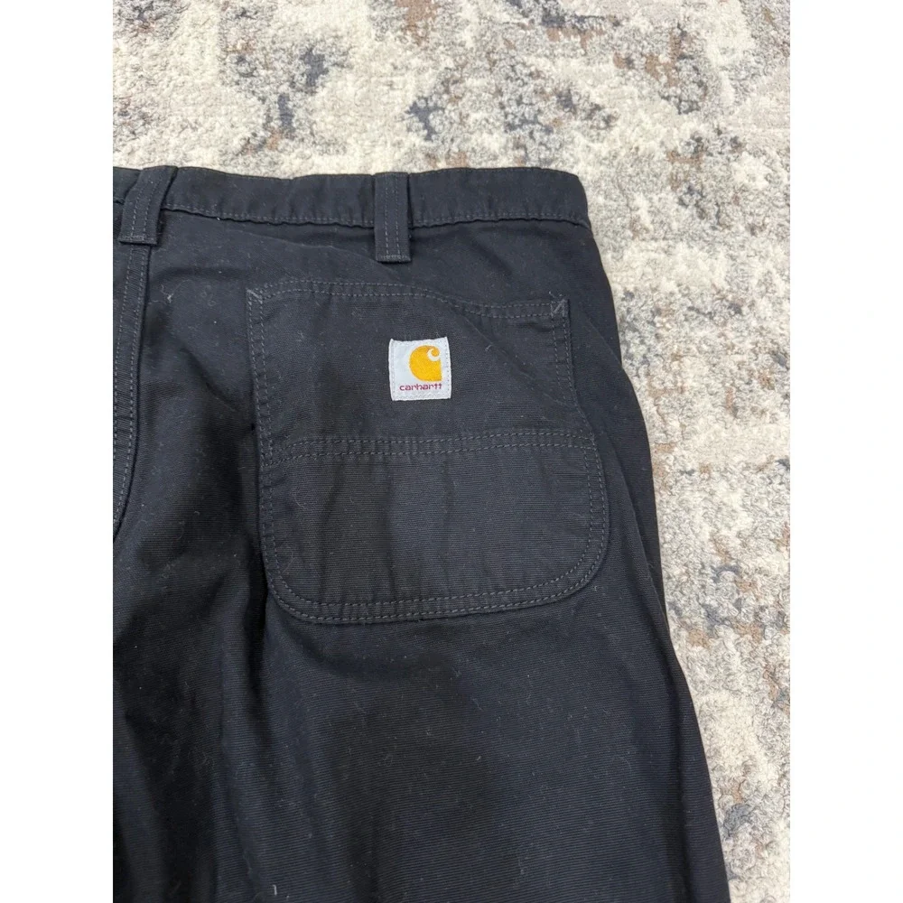 Carhartt Mens Rugged Flex Straight Fit Canvas Work Pants Black BN2821-M 38x30